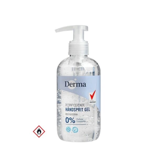 Derma - Håndsprit gel 70% 250ml - Derma