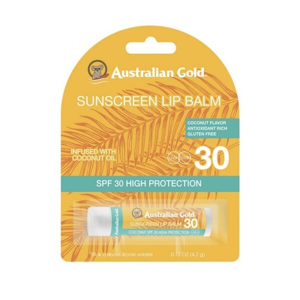 Australian Gold - Lip Balm SPF 30 Coconut Oil - 4,2  gr. - australian gold