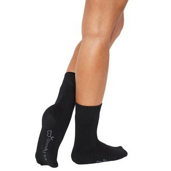 Boody - Bambus Strømper Womens Crew Boot Socks - Black 34 - 40 - boody