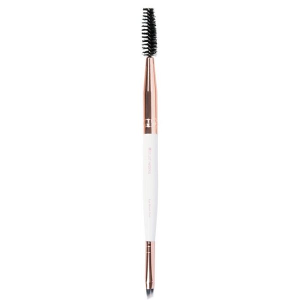 BrushWorks - Double Ended Brow Brush Rosegold White - brushworks