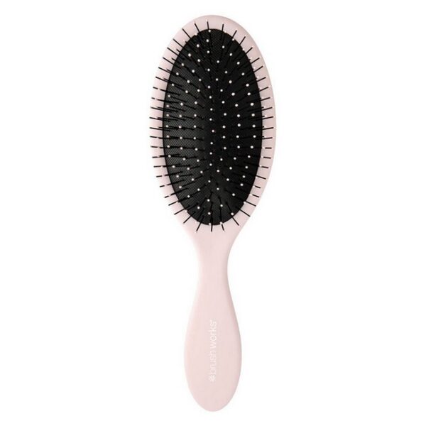 BrushWorks - Oval Detangling Hair Brush - Pink - brushworks