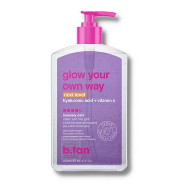 b.tan - Glow your own way next Level clear tanning gel - 473 ml - b.tan