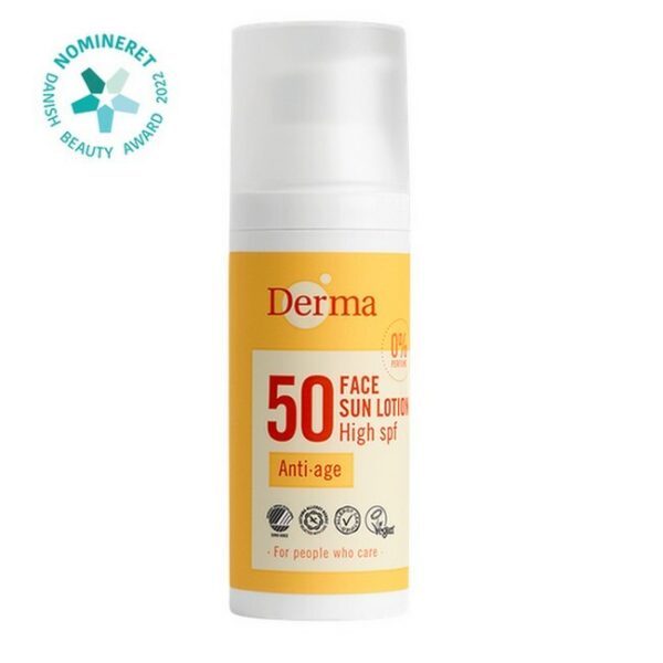 Derma - Ansigtssolcreme SPF 50 - 50 ml - derma