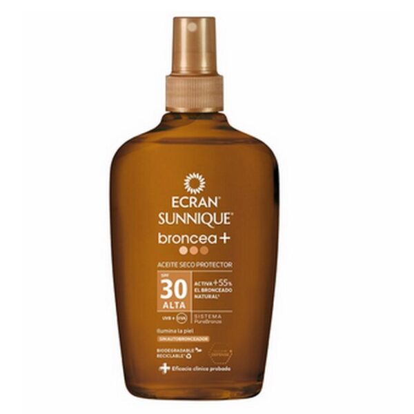 Ecran - Sun Bronzer + Protective Dry Oil Spray SPF30 - 200 ml - ecran