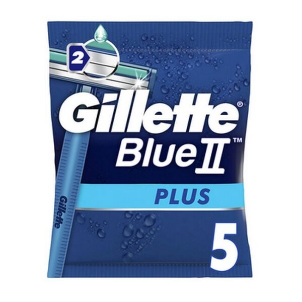 Gillette - Blue II Plus Engangsskrabere Mænd - 5 Pak - gillette