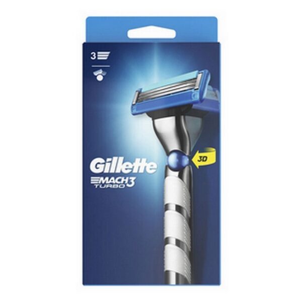 Gillette - Mach3 Turbo barberskraber + 1 barberblad - gillette