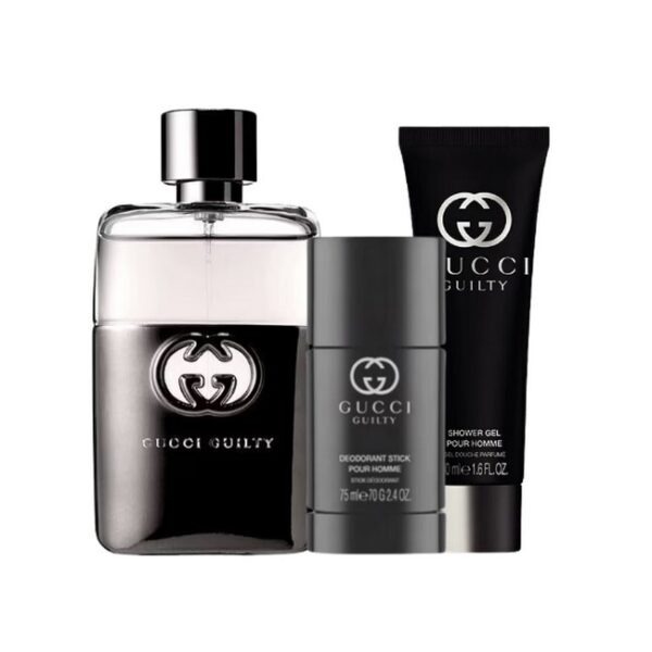 Gucci - Guilty Pour Homme Gaveæske - 90 ml Edt + Deo + Shower Gel - gucci