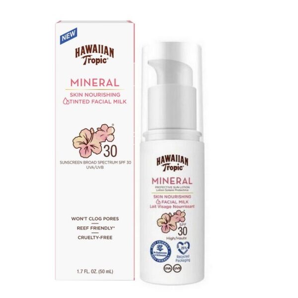 Hawaiian Tropic - Mineral Facial Protective Milk SPF 30 - 50 ml - hawaiian tropic