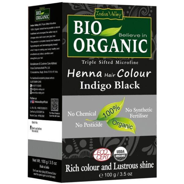 Indus Valley - Bio Organic Henna Hair Color Indigo Black - Indus Valley