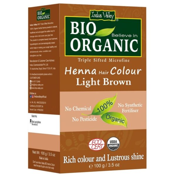 Indus Valley - Bio Organic Henna Hair Color Light Brown - Indus Valley