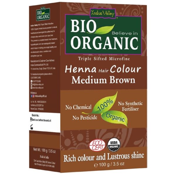 Indus Valley - Bio Organic Henna Hair Color Medium Brown - Indus Valley