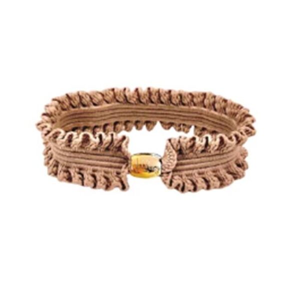 Libling - Original Hårelastik Walnut og Guld Charm - libling