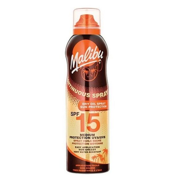 Malibu Sun - Continous Dry Oil Sun Spray SPF15 - 175 ml - malibu sun