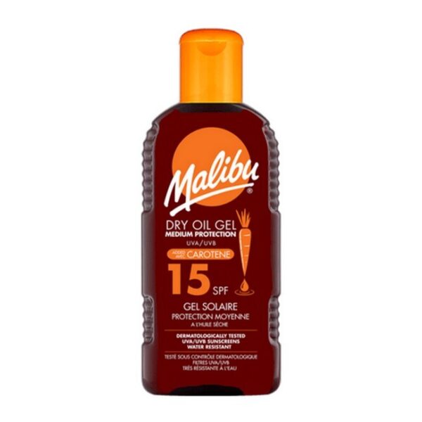 Malibu Sun - Dry Oil Gel Carotene SPF15 - 200 ml - malibu sun