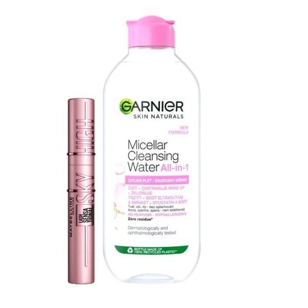 Maybelline - Sky High Mascara Black + Garnier Micellar 3in1 400 ml - maybelline