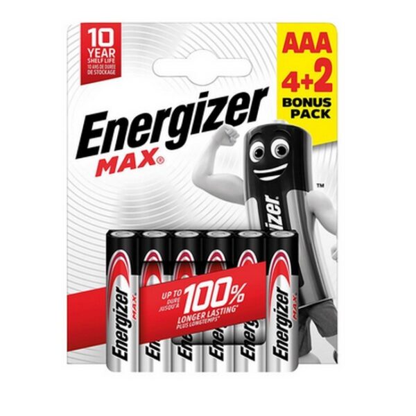 Mix - Energizer Max Power LR03 AAA Batterier 6 Stk - mix