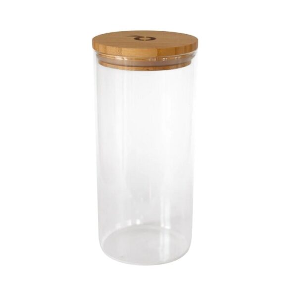 Pandoo - Opbevarings Glas med Bambuslåg 1300 ml - Pandoo