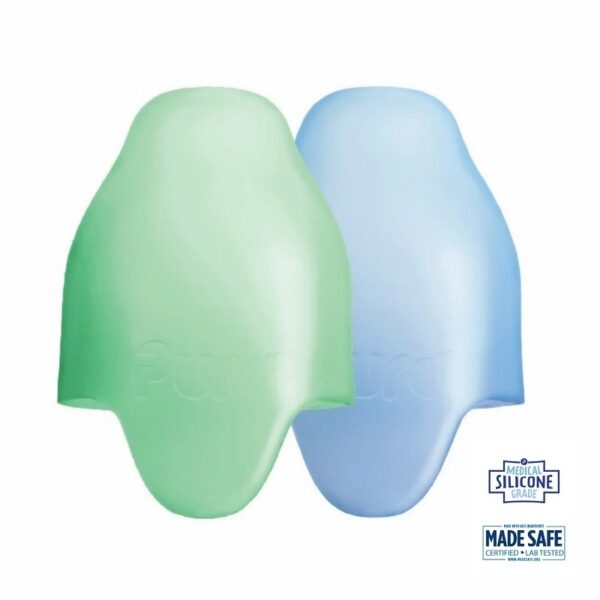 Pura® Kiki - Baby Sutteflaske Silikone Cover - baby blue & green - pura®