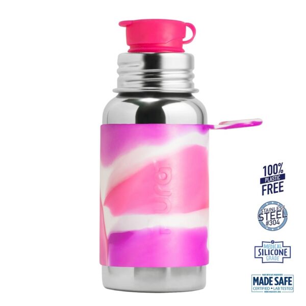 Pura® - Big Mouth SPORTSflaske Pink Swirl 550ml - pura®