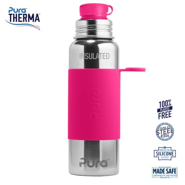 Pura® - Therma Sportsflaske Big Mouth® Pink 650ml - pura®