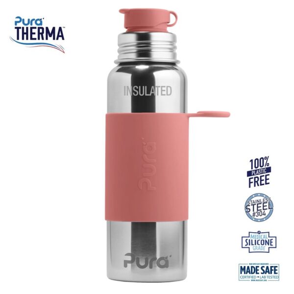 Pura® - Therma Sportsflaske Big Mouth® Rosa 650ml - pura®