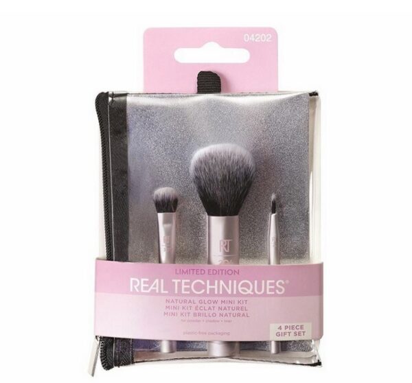 Real Techniques - Natural Glow Mini Makeup Brush Set - real techniques