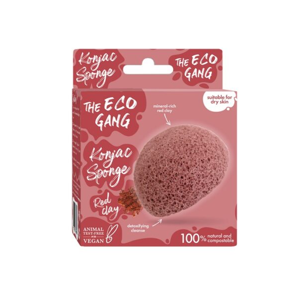 THE ECO GANG - Konjac Sponge - red clay - THE ECO GANG