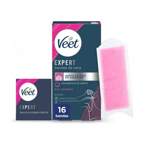 Veet - Expert Wax Strips Bikini & Underarms Normal Skin 16 Stk - veet