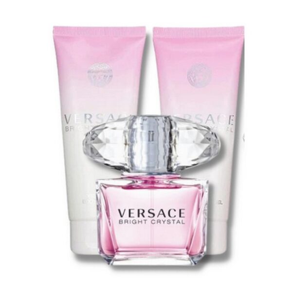 Versace - Bright Crystal Sæt - 50 ml Edt - Body Lotion - Shower Gel - versace