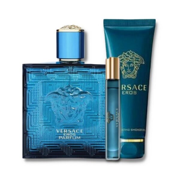 Versace - Eros Homme Parfum Sæt - 100 ml Edp & Travel Spray - versace