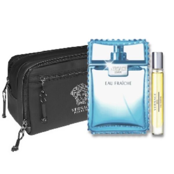 Versace - Man Eau Fraiche Sæt - 100 ml Edt & 10 ml Travel Spray - versace