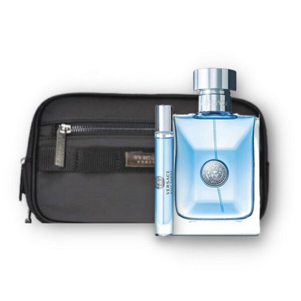 Versace - Pour Homme Sæt - 100 ml Edt - 10 ml Edt Travel Spray - Taske - versace