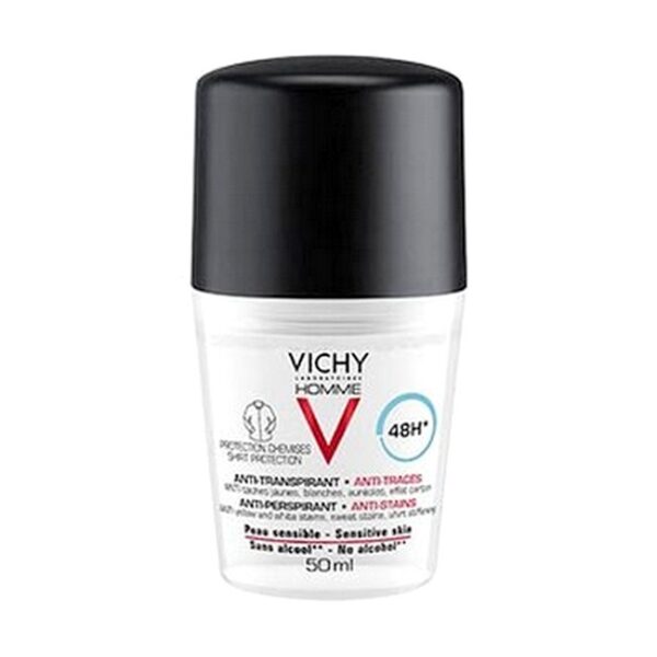 Vichy - Homme Deo Roll On Anti Transpirant Anti Traces - 50 ml - vichy