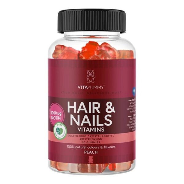 VitaYummy - Hair & Nails Gummies Peach - 60 Stk - vitayummy