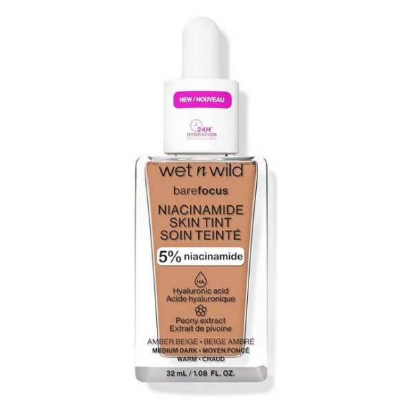 Wet n Wild - Bare Focus Niacinamide Skin Tint - Amber Beige - 32 ml - wet n wild