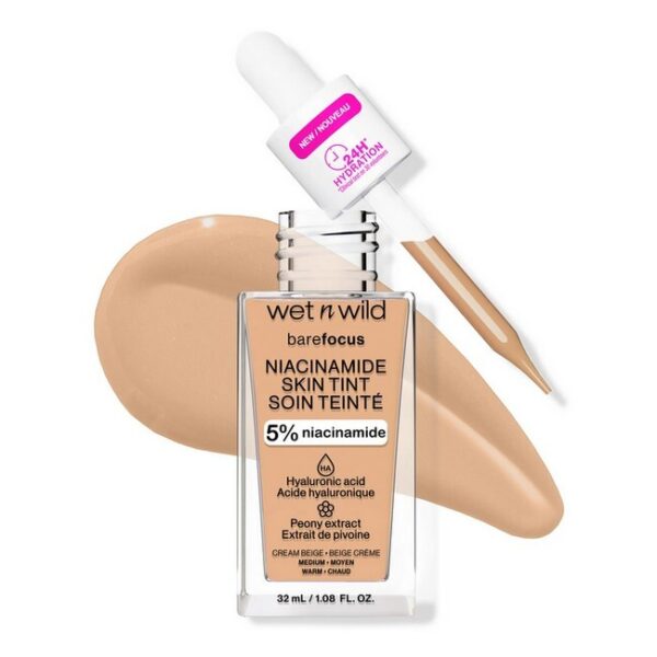 Wet n Wild - Bare Focus Niacinamide Skin Tint - Cream Beige - 32 ml - wet n wild