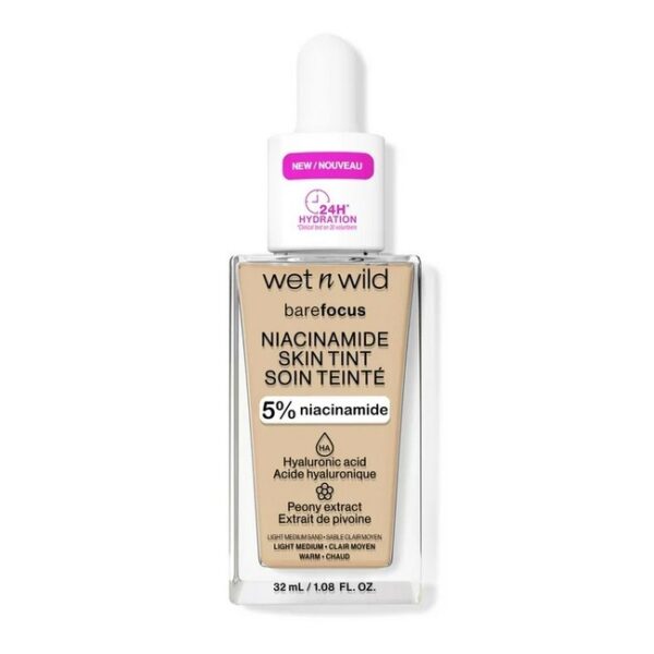 Wet n Wild - Bare Focus Niacinamide Skin Tint Foundation Light Medium Sand - wet n wild