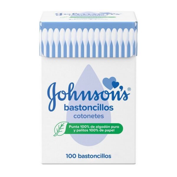 Johnsons - Cotton Buds 100% Bomuldsvatpinde - 100 Stk - johnsons