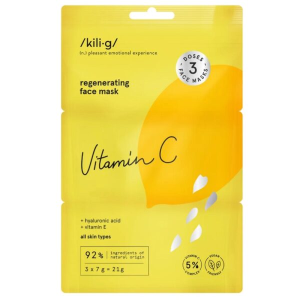 /kili∙g/ - Vitamin C - Regenerating face mask - 3-pak - kili g