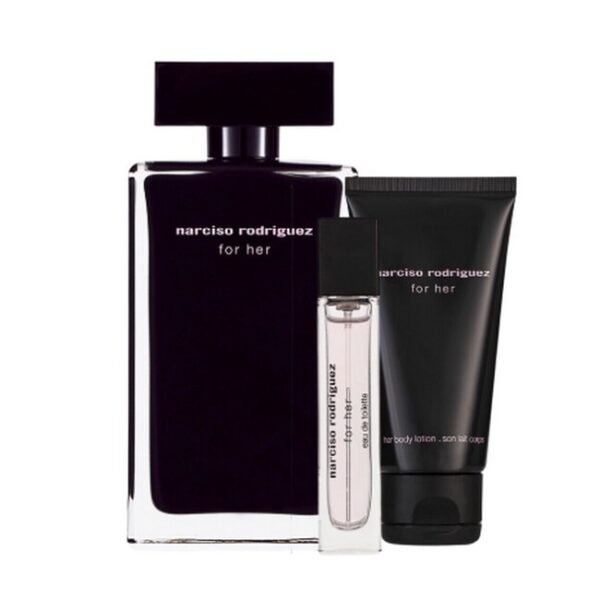 Narciso Rodriguez - For Her Eau de Toilette Sæt - 100 ml +10 ml + Body Lotion - narciso rodriguez